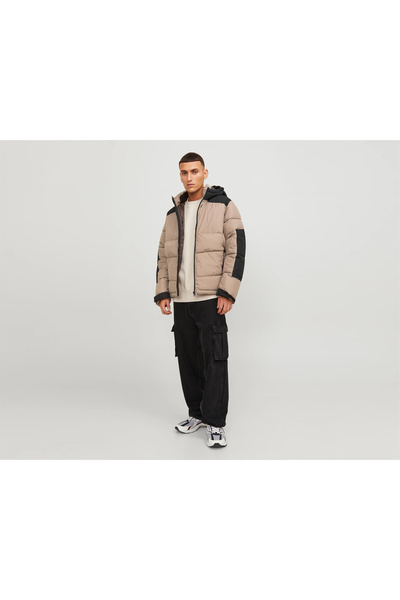 Jack & Jones Jack Jones Jcootis Sn Erkek Günlük Mont (Suya Dayanıklı) 12239001-MOUNTAIN-TRAIL Krem