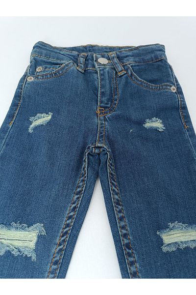 JABBER jeans boy ripped detail dark blue