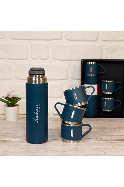 ÇARŞI HANEM ÇELİK TERMOS 3 BARDAKLI VAKUMLU VE YALITIMLI KİŞİYE ÖZEL ÜZERİNE ...