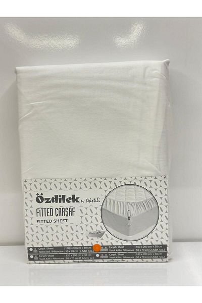 Özdilek Colourist Double Fitted (Elastic) Pillowed Sheet 160X200+30-White