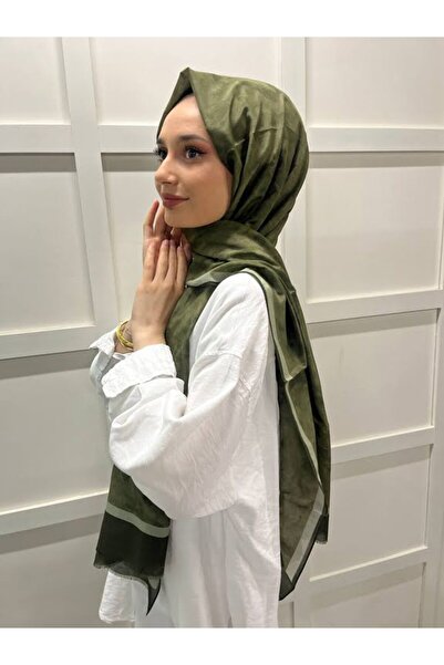 Aker Ipek Koton (PAMUKLU) Yaz Serinliği Şal Etol 7208777 Haki