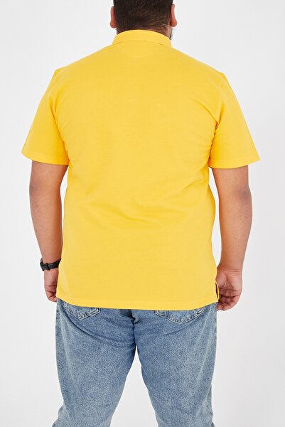 Sporting Men's Yellow Super Battalion Embroidered Shirt Collar Pique T-shirt