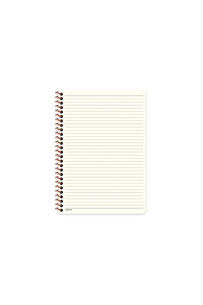 SEYFİKİRTASİYE STRIPED 14x20 CM (A5) 80 SHEETS WIRE NOTEBOOK CRAFT COVER CREAM COLOR PAPER