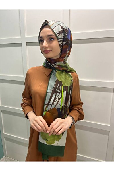 Aker Ipek Koton (PAMUKLU) Yaz Serinliği Şal Etol 7127777 Yeşil