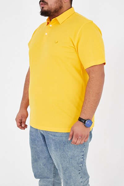 Sporting Men's Yellow Super Battalion Embroidered Shirt Collar Pique T-shirt