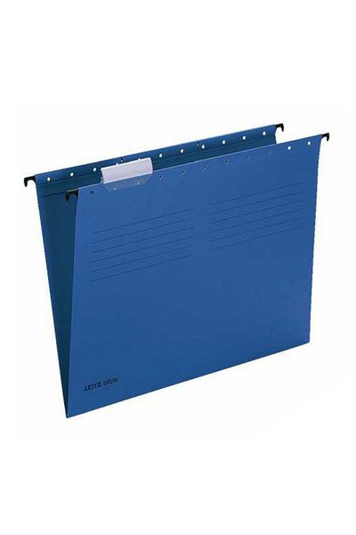 Leitz 6515-35 DELTA HANGED FILE RADIO BLUE 25 PIECES