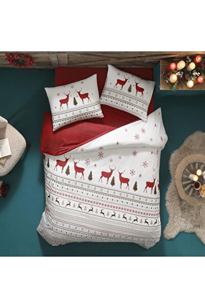 Taç Glow Ranforce New Year's Special Belly Double Duvet Cover Set with Specia...