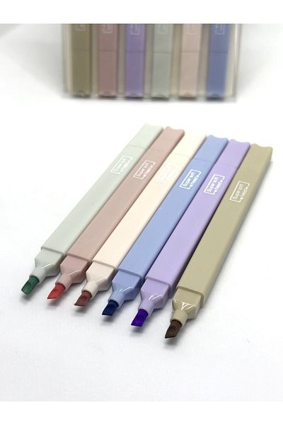 Padme studio 6-Piece Double Headed Highlighter / White