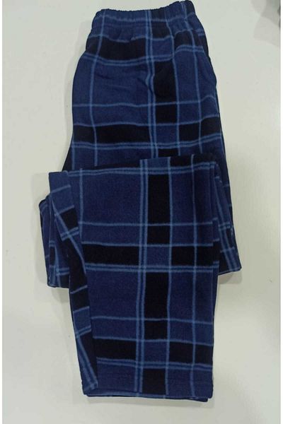 BAHHAR ΑΝΔΡΙΚΟ ΣΚΟΥΡΟ ΜΠΛΕ ΤΣΕΠΗ ΕΠΙΠΕΔΟ ΠΟΔΙ FLEECE ΚΑΡΟ ΠΙΤΖΑΜΑ
