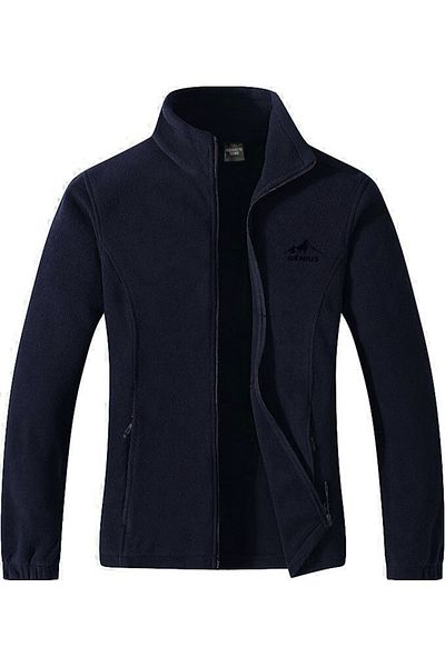 GENIUS STORE Unisex fleecová bunda s celorozepínacím zipem Venkovní fleecová bunda Taktická fleecová dámská-pánské fleece Barevná-plná