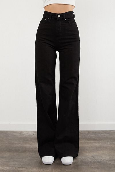 DRC trend Drăguț Pantaloni de damă cu talie înaltă Blugi negri Blugi negri largi Lycra Stretchy Palazzo