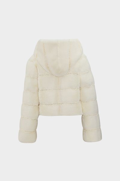 Açelya Okcu Premium Hooded Women's Rex Faux Fur Jacket
