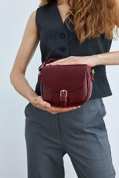 Mopia Geantă Crossbody acoperită pentru femei, roșu Claret