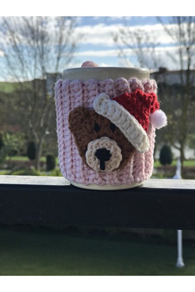 Miniminnak Yılbaşı temalı ayıcıklı el örgüsü kupa bardak