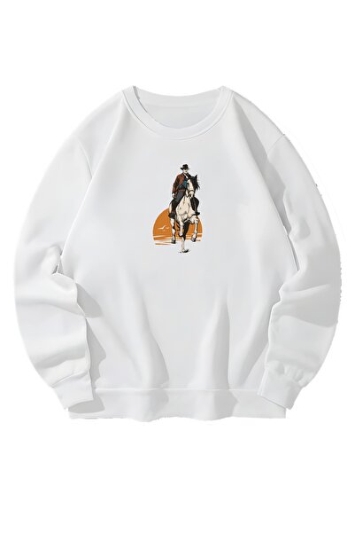 MAGORS Hanorac alb unisex Red Dead Redemption 2 Arthur Morgan cu design imprimat