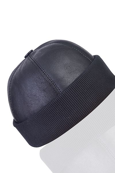 fubileather Leather Beret - Genuine Leather Knitted Leather Beret