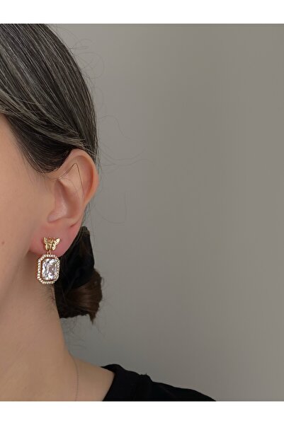 Owentis Çelik Kristal Taşlı Kelebek Jenny Işıltılı Küpe -kararma yapmaz-