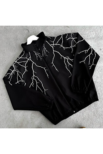 Richarlison Unisex Çocuk Siyah Şimşek Dijital Baskılı İnce %100 Su Geçirmez F...