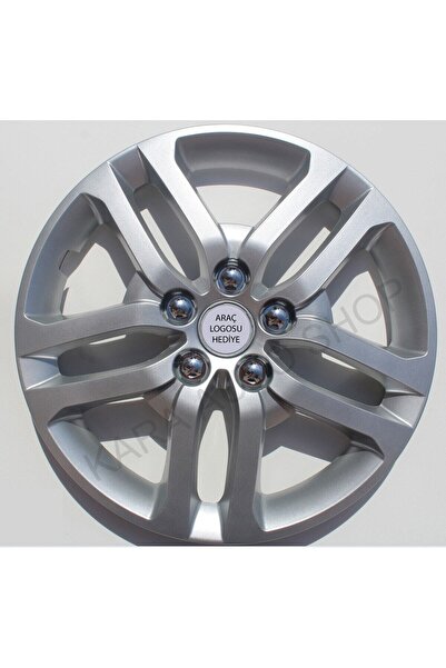 MR Toyota Corolla 16"inç Kırılmaz 4 Adet 1 Takım Gri Jant Kapağı Seti