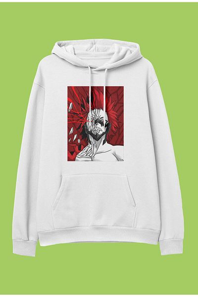 FULL TOLERANCE Oversize My Hero Academia Eijiro Kirishima Anime Χαρακτήρας με στάμπα με κουκούλα φούτερ με κουκούλα