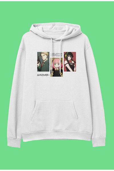 FULL TOLERANCE Oversize Spy X Family (whole Family) Anime Character Printed Special Design Hooded Sweatshirt Hoodie
