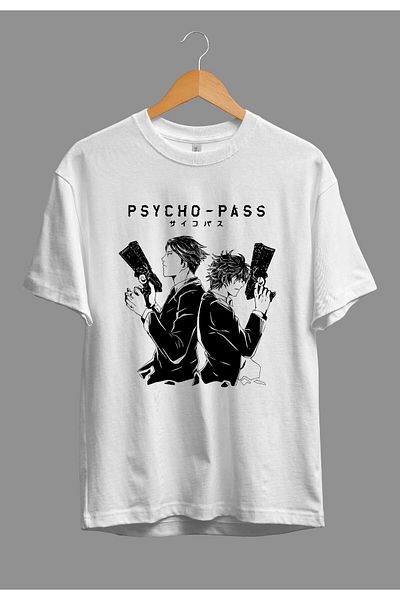 FULL TOLERANCE Μπλουζάκι με στάμπα χαρακτήρων Anime Oversize Psycho Pass Shinya Kogami και Ginoza Nobuchika