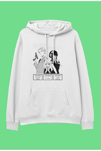 FULL TOLERANCE Oversize Spy X Family (întreaga familie) Personaj anime imprimat cu design special Hanorac cu glugă