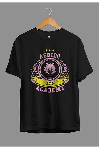 FULL TOLERANCE Tricou oversize My Hero Academia Mina Ashido, cu imprimeu cu personaje de anime, cu design special
