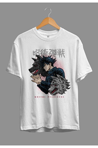 FULL TOLERANCE Tricou oversize Jujutsu Kaisen Megumi Fushiguro cu design impr...