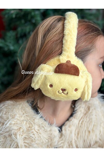 QUEEN AKSESUAR pompom purin Hello kitty kuromi peluş tüylü kulaklık tacı çocu...