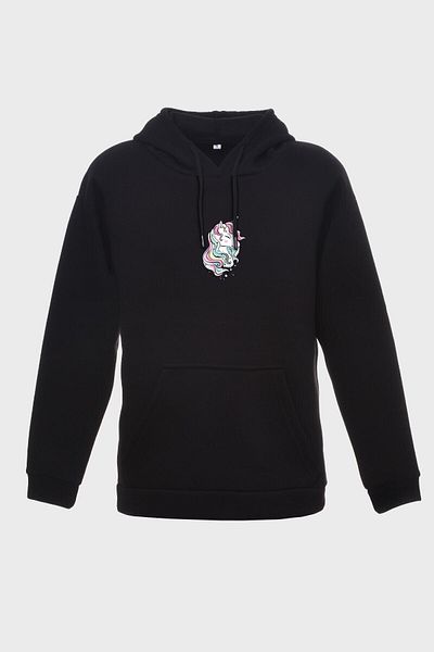 FULL TOLERANCE Unicorn Minimal Patterned - Hanorac oversize cu glugă