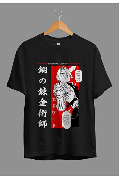 FULL TOLERANCE Tricou oversize Full Metal Alchemist Edward Elric cu personaje...