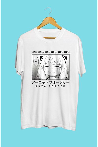 FULL TOLERANCE Tricou cu design special imprimat cu personaje de anime Spy X Family Anya Forger (heh Heh).