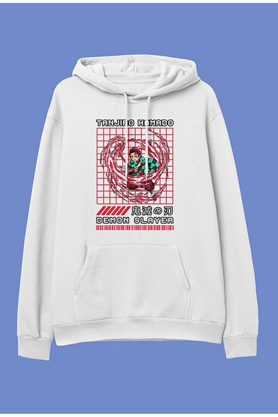 FULL TOLERANCE Hanorac cu glugă Oversieze Demon Slayer Tanjiro cu design special Anime