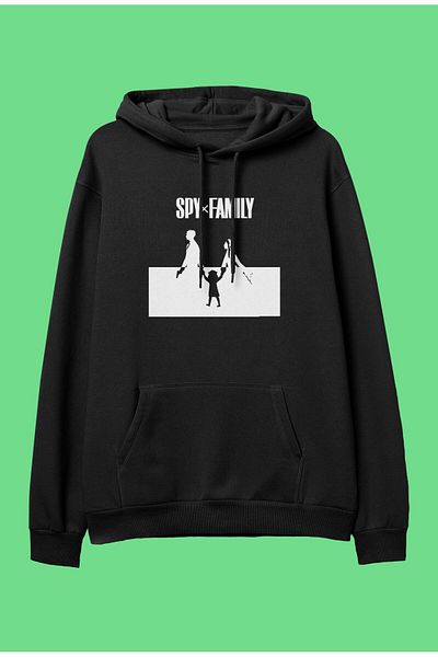 FULL TOLERANCE Oversize Spy X Family (întreaga familie) Personaj anime imprimat cu design special Hanorac cu glugă