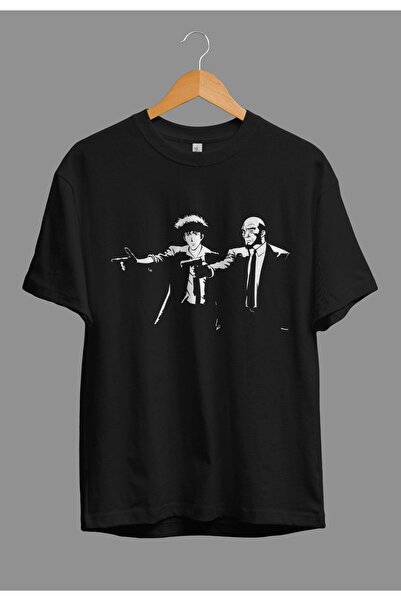 FULL TOLERANCE Tricou supradimensionat Cowboy Bebop Spike Spiegel și Jet Blac...
