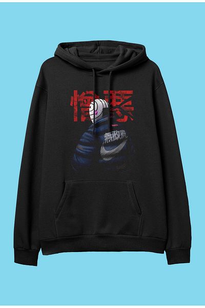 FULL TOLERANCE Oversize Obito Anime Character Printed Special Design Hooded Sweatshirt Hoodie