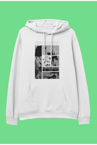 FULL TOLERANCE Oversize Spy X Family (whole Family) Anime Character Printed Special Design Hooded Sweatshirt Hoodie