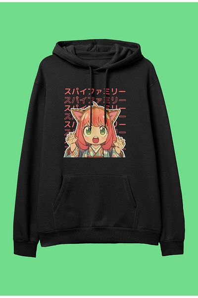 FULL TOLERANCE Суитшърт с качулка Oversize Spy X Family Anya Forger Anime Print Custom Design