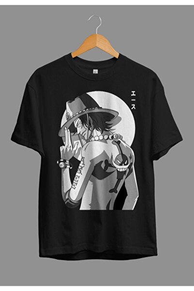 FULL TOLERANCE Μπλουζάκι με στάμπα One Piece Portgas D. Ace Anime σε μεγάλο μ...