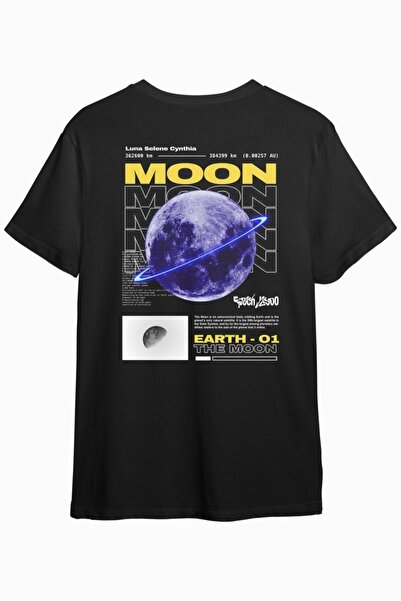 FULL TOLERANCE Moon Space Printed Black T-Shirt - Κατάστημα