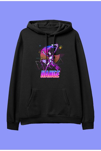FULL TOLERANCE Oversize Attack On Titan Hange Zoe Anime Character Printed Design Hooded Sweatshirt Hoodie