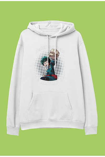 FULL TOLERANCE Oversize My Hero Academia Izuku Midoriya Anime με στάμπα φούτερ με κουκούλα