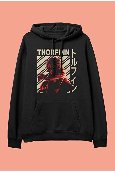 FULL TOLERANCE Oversize Vinland Saga Thorfinn Özel Tasarım Anime Kapüşonlu Sweatshirt Hoodie