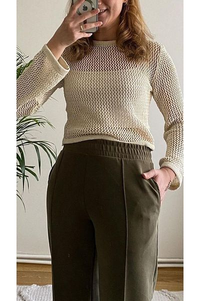 Unique Style Modal Fabric Khaki Wide Leg Sweatpants