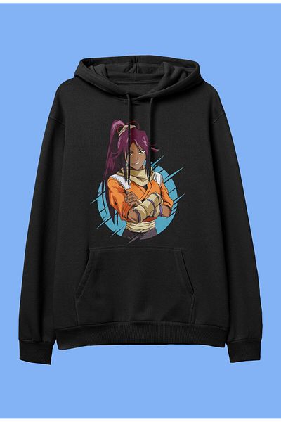 FULL TOLERANCE Hanorac cu glugă supradimensionat Bleach Yoruichi Shihouin Anime