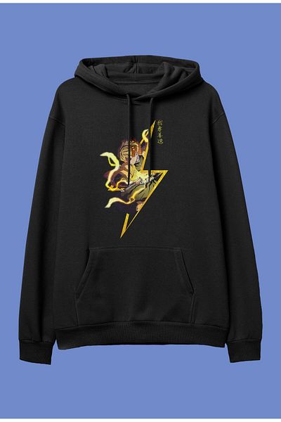 FULL TOLERANCE Hanorac cu glugă cu glugă Anime Demon Slayer Zenitsu (flash) cu design special