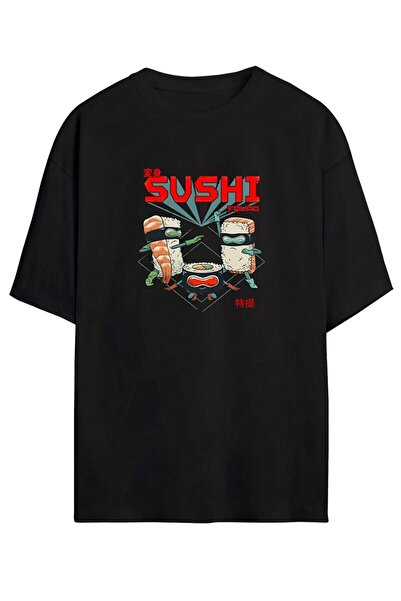 FULL TOLERANCE Tricou imprimat cu design special Sushi Țesătură de calitate p...