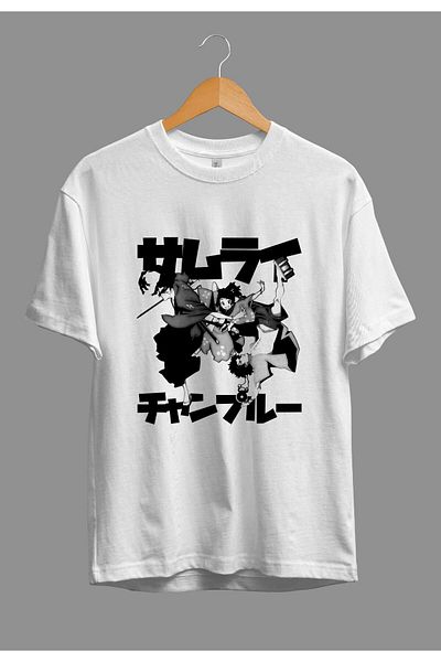 FULL TOLERANCE Μπλουζάκι Anime Oversize Samurai Champloo Mugen Jin And Fuu Special Design