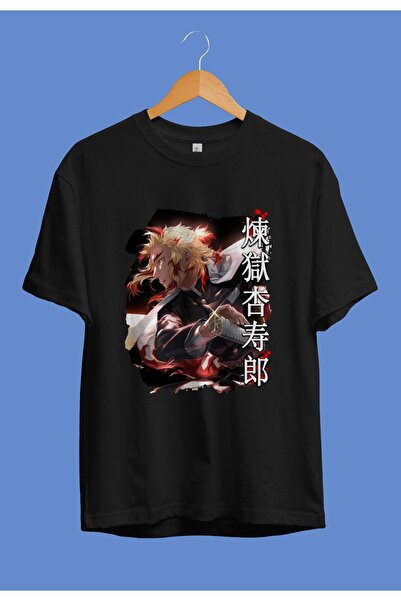 FULL TOLERANCE Oversieze Demon Slayer Rengoku (flame Hashira) Μπλουζάκι Anime...